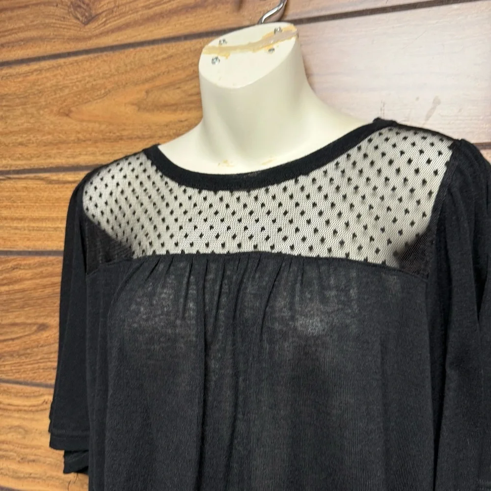 Cato size small Black Women's Top bell sleeves and baby doll style - Picture 9 of 10